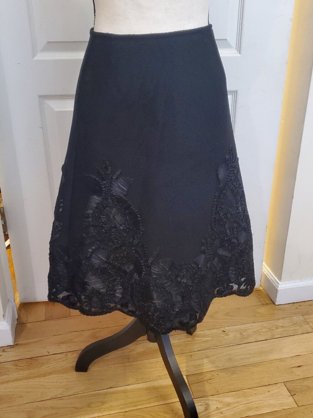 Maje model Jade black tulle skirt size T2 (approx 6/S)